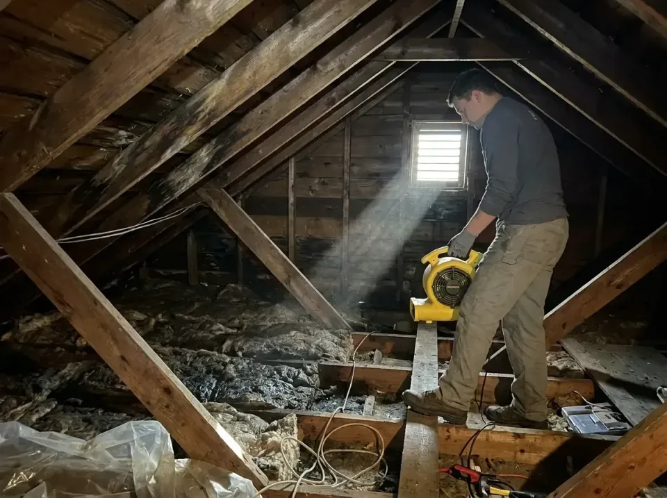 attic-water-damage-drying-proc-007 — frequently asked questions, Emergency Water Extraction & 24/7 Flood Response in Lewisto…